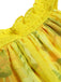 [Pre-Sale] Yellow 1950s Sunflower Boat Neck Tulle Nightdress, vintage dress, retro fashion, rockabilly, pin-up fashion - perfect for women who love vintage and retro fashion