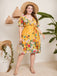Yellow 1950s V-Neck Belted Floral Dress — vintage elegance for the modern woman