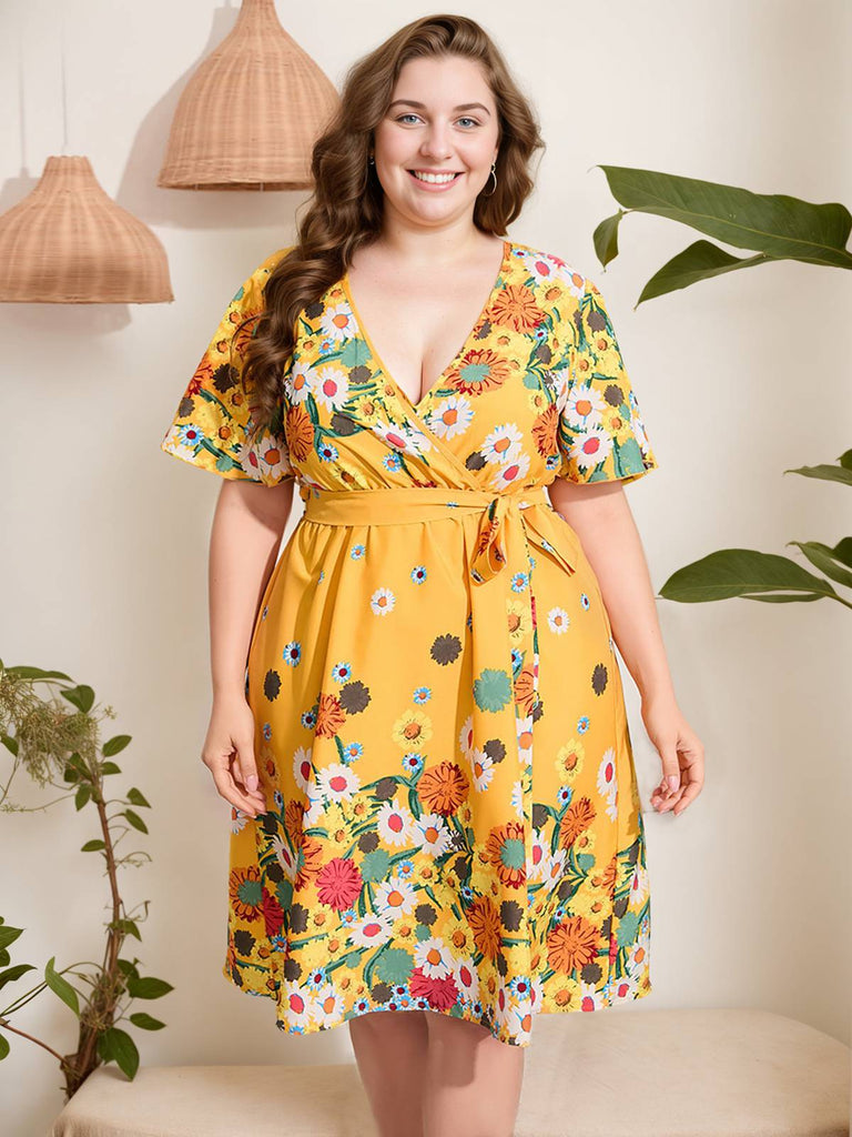 blue floral women's dress Provence Bloom Tiered Midi Dress Floral Blue