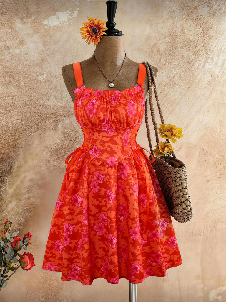 lace vintage swing dress 1950s Off Shoulder Lace Swing Dress