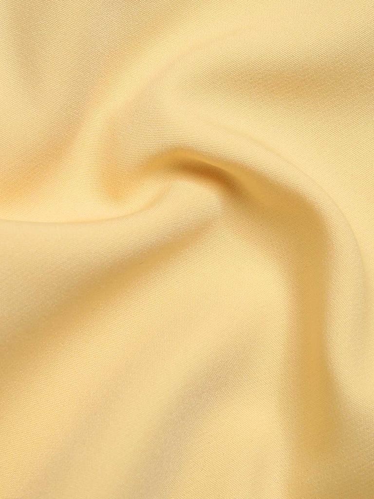 She slips into this Yellow 1960s Bow Puff Sleeve Solid Dress and suddenly it's a 1960s daydream