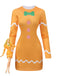 Yellow 1960s Gingerbread Cosplay Dress - vintage dress, retro fashion