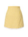 Yellow 1960s Ruffles Plaid Skirt — because 1960s glamour deserves an encore