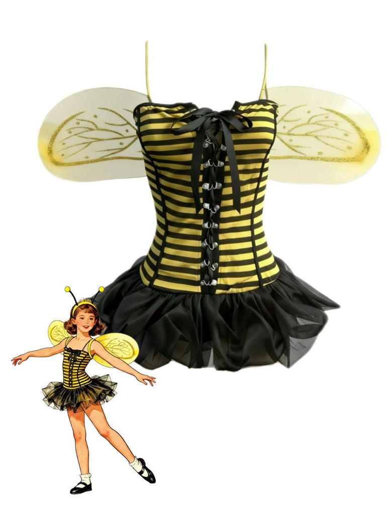 bee dress Baby Girls 3pc Costume Set piece comes with that fierce yellow and black stripe that tells nobody to mess with you Queen Miss-Bee-Have Adult Bumble Bee