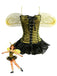 Yellow 1960s Striped Bee Cosplay Costume Set - vintage fashion, retro style