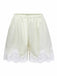 Yellow 1970s High Waist Lace Satin Shorts: beautiful vintage fashion, retro style, classic elegance with timeless appeal