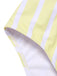 Yellow & Pink 1940s Stripe One-Piece Swimsuit, vintage swimsuit, pin-up swimwear - perfect for women who love vintage and retro fashion