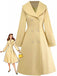 Yellow 1930s Lapel Double-Breasted Coat