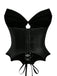 Black 1970s Leather Gothic Bat Wing Corset
