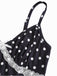 1940s Polka Dot Lace Trim Strap Jumpsuit