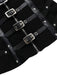 Black 1980s Punk Studded Corset Top