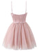 1970s Spaghetti Strap Bow Tulle Dress