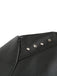 1940s Solid Studded Stand Collar Leather Jacket
