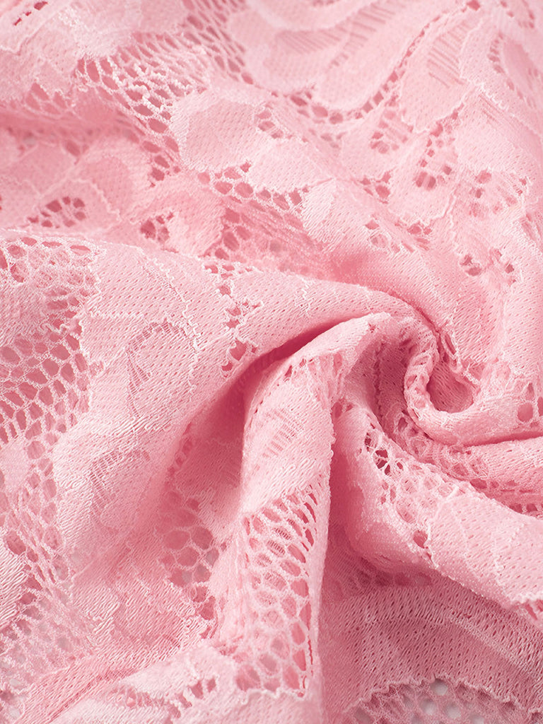 1950s Retro Lace Ruffles Cropped Pants