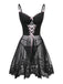 Black 1950s Spaghetti Strap Bow Lace Sleepwear