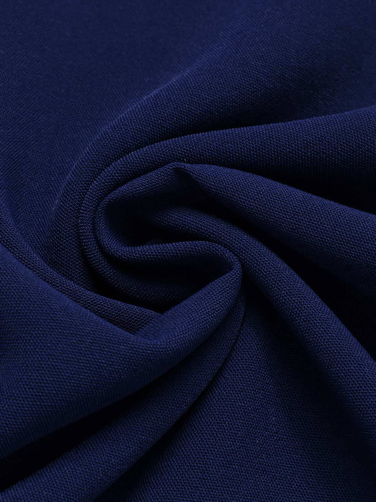 Red 1950s Hollow Bow Stripe Patchwork Jumpsuit