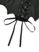 Black 1970s Leather Gothic Bat Wing Corset