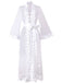 White 1930s Sheer Mesh Lace Nightdress Set