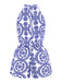 1970s Boho Irregular Print Romper