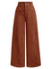 1960s Corduroy High Waist Wide-Leg Pants