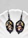 Gothic Witch Bats Skull Halloween Drop Earrings
