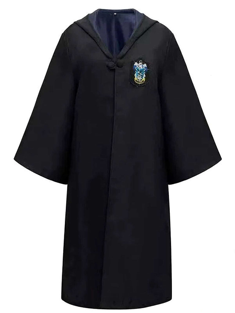 1970s Halloween Wizard School Hooded Robe Costume Set