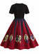 [Pre-Sale] 1950s Halloween Spider Web Print Patchwork Dress