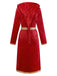 1940s Christmas Gingerbread Hooded Flannel Robe