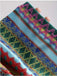 1970s Strap Colorful Stripes Lace-Up Boho Dress