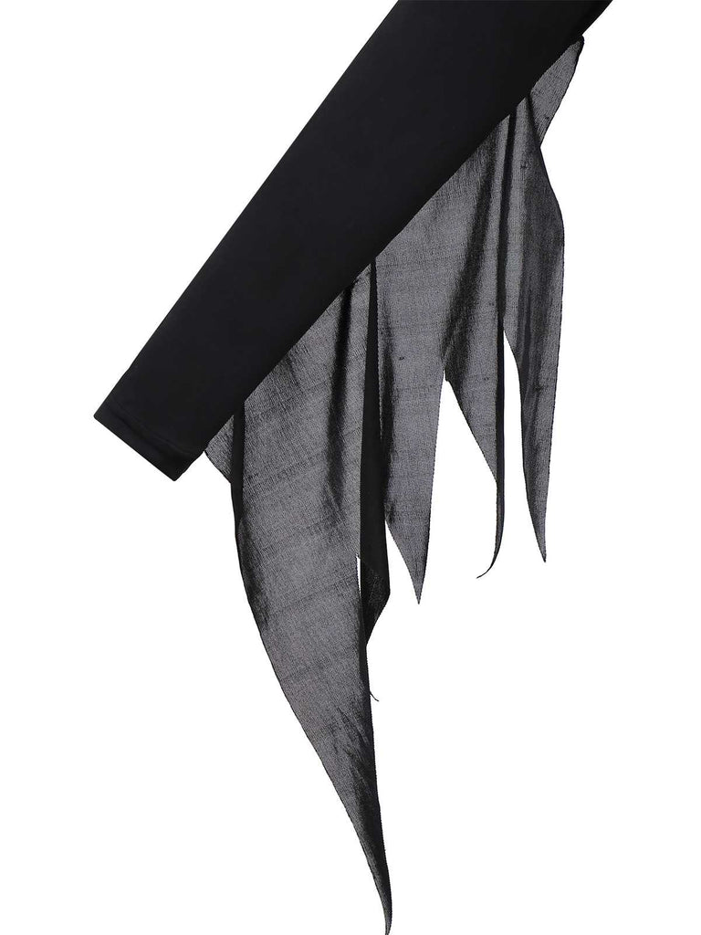 1970s Lace-Up Gothic Witch Costume Dress Set