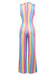1970s Rainbow Stripe Sleeveless Wide-Leg Jumpsuit