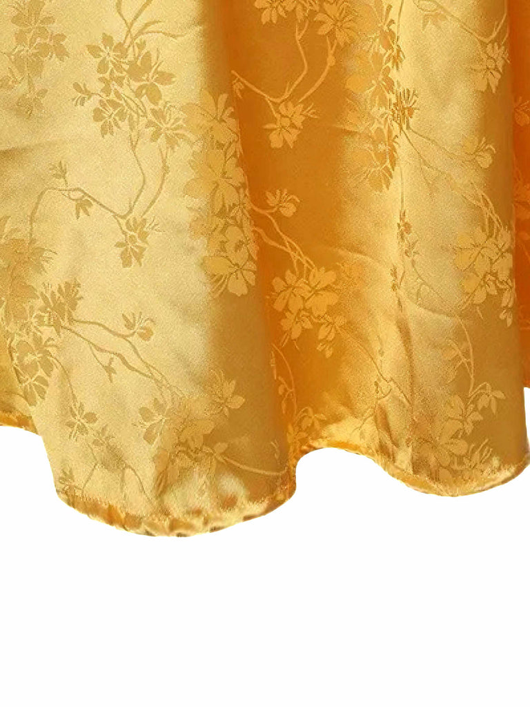 1950s One-Shoulder Jacquard Judy Cosplay Dress With 3D Floral Hairband