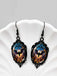 Gothic Witch Bats Skull Halloween Drop Earrings