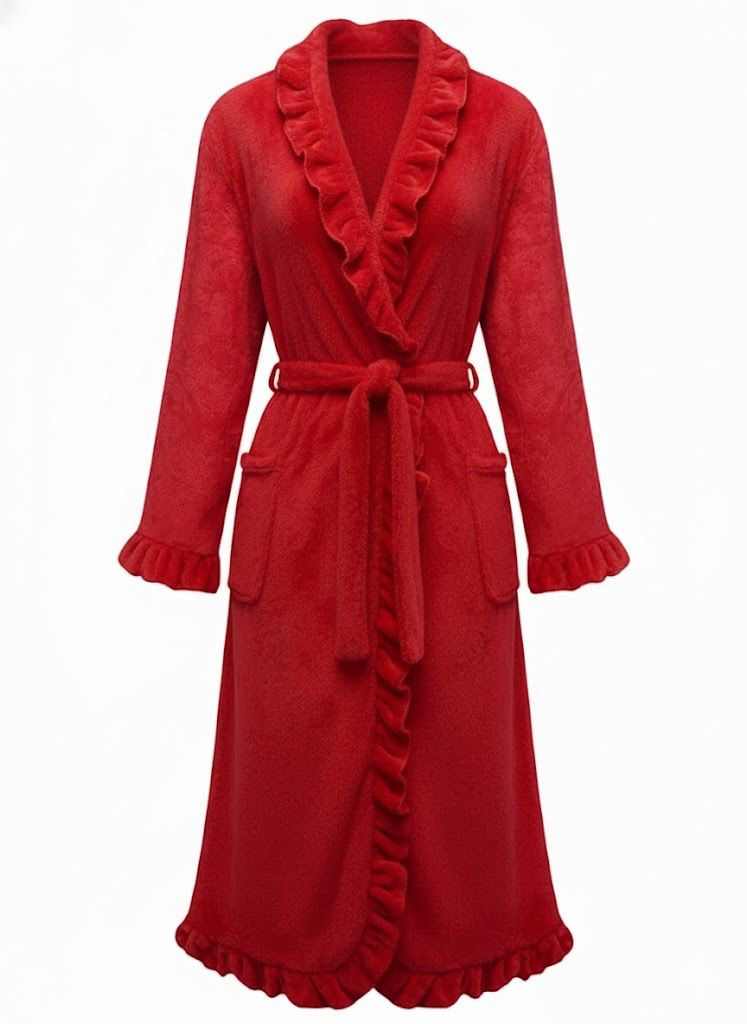 1930s Long Sleeve Flannelette Pajama Robe