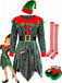 Green 1950s Sequin Christmas Elf Costume Set