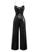 1970s Chain Strap Sequined Disco Jumpsuit