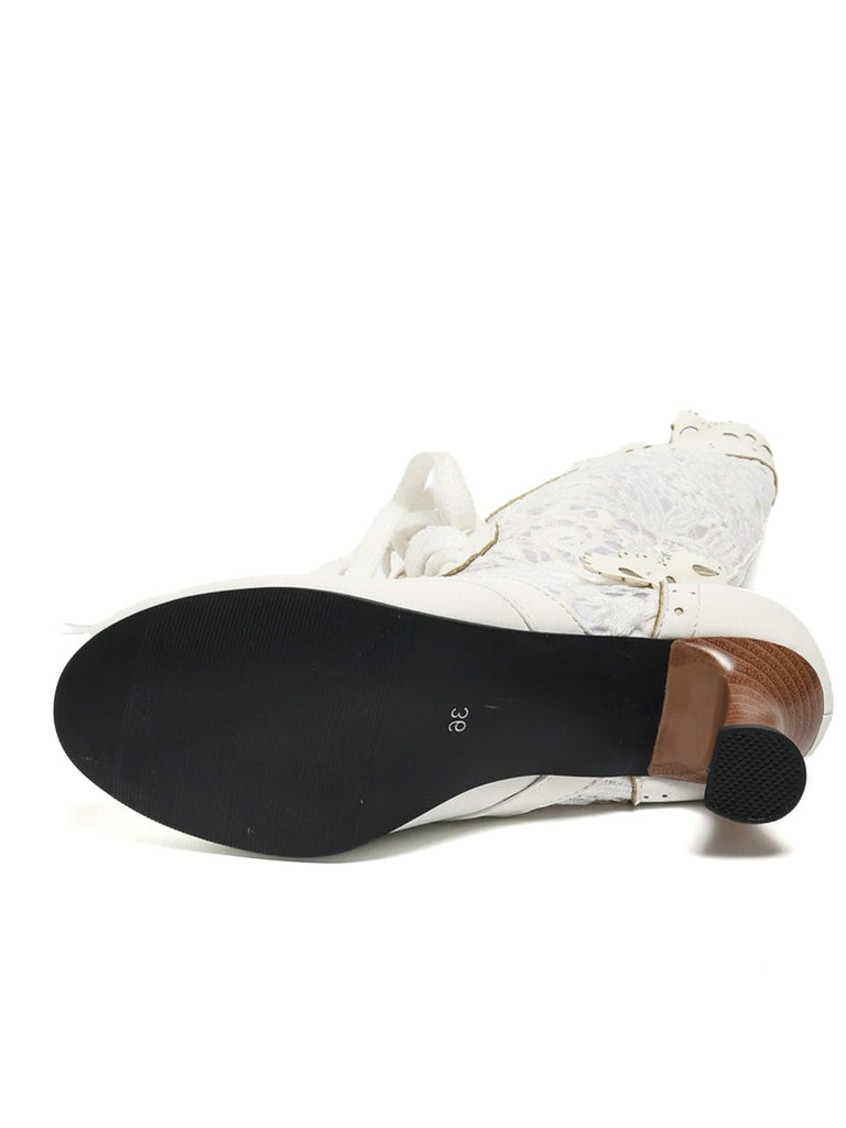 Victorian Style Lace Up Kitten Boots