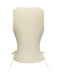 1970s Solid Waist-Tie V-Neck Vest