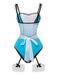 Blue 1980s Lace French Maid Costume Sleepwear