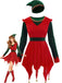 Red 1970s Christmas Elf Jovie Dress Set