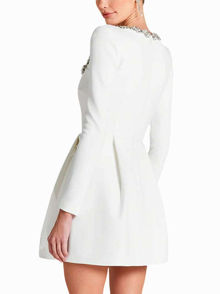 1960s Velvet Diamond Square Neck Dress