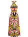 1970s Boho Halter Floral Belted Backless Dress