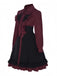 1950s Gothic Victorian Ruffled Bow Dress