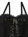 Black 1980s Gothic Layered Lace Slip Dress