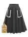 [Pre-Sale] 1950s Polka Dot Pocket Cotton Pleated Skirt