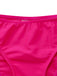 Detailed shot of the high-cut neon pink bikini bottoms showcasing the vibrant color and smooth swim fabric.