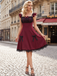 Red 1960s Bow Lace Patchwork Ruffled Nightgown