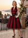 Red 1950s Dots Mesh Swing Dress