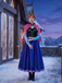 1940s Princess Halloween Cosplay Dress With Cape