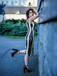 Black 1960s Vertical Stripe Straps Pencil Dress